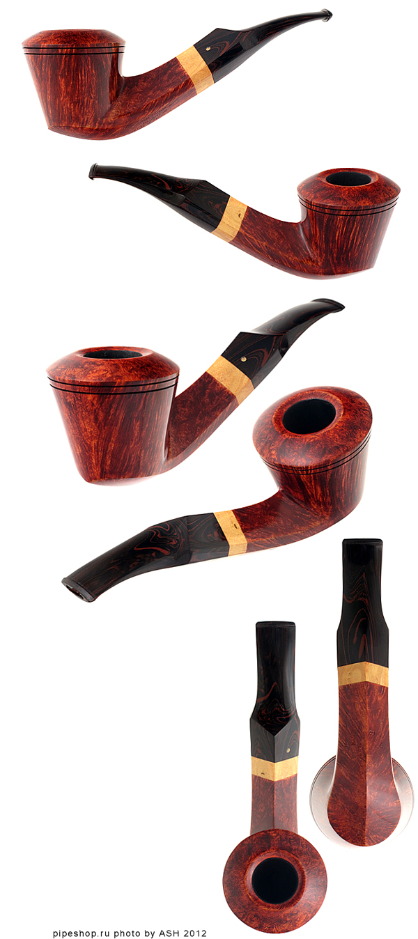   KAI NIELSEN SMOOTH HALF BENT DUBLIN WITH BOXWOOD Grade JEWEL OF DENMARK B Straight Grain,  9 