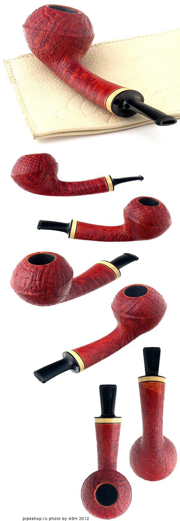 ����������� ������ �������� RED SANDBLAST SLIGHTLY BENT TWISTED RHODESIAN WITH BOXWOOD
