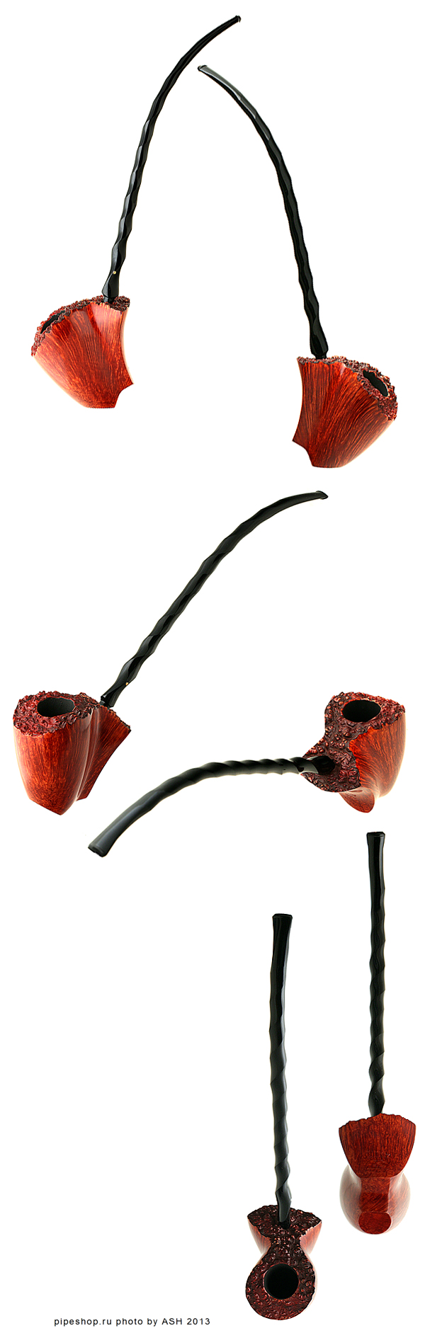   KAI NIELSEN SMOOTH FANCY SITTER CHURCHWARDEN Grade JEWEL OF DENMARK C Straight Grain