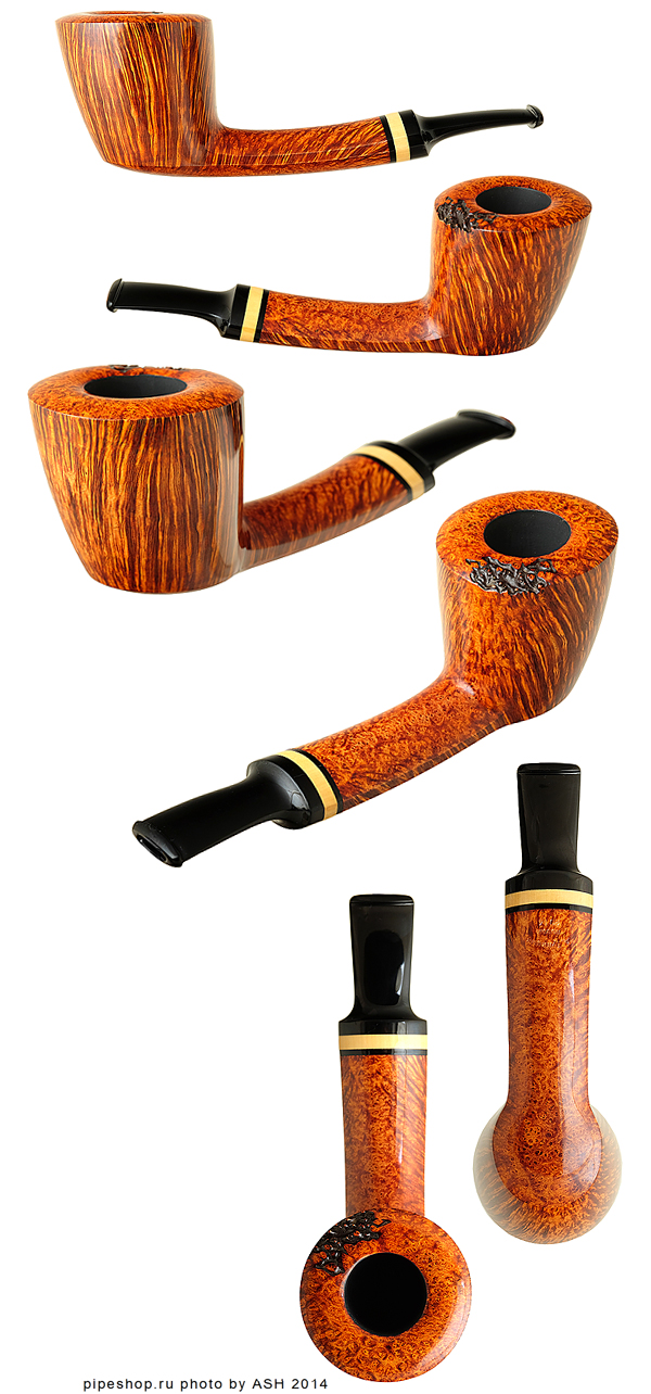   .  SMOOTH SLIGHTLY BENT FACET SHANK DUBLIN WITH BOXWOOD