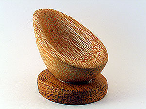 "" U. SPOON RESTS ROUND BASE COCONUT WOOD