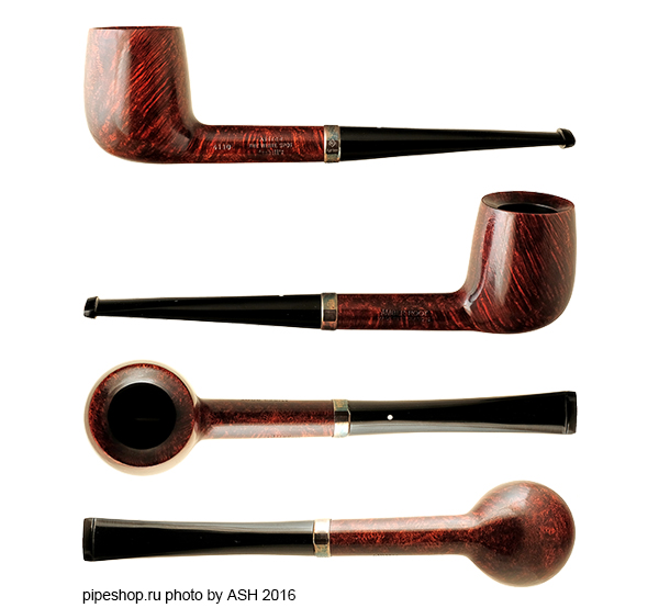   ALFRED DUNHILL`S THE WHITE SPOT AMBER ROOT 4110 "CROSBY PIPE" WITH SILVER (2015) 