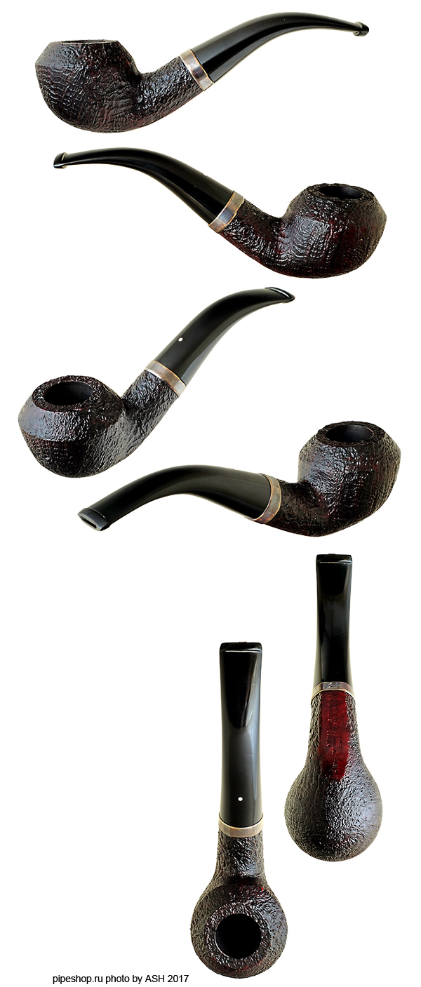   ALFRED DUNHILL`S THE WHITE SPOT SHELL BRIAR 4108 BENT RHODESIAN WITH SILVER (2016)