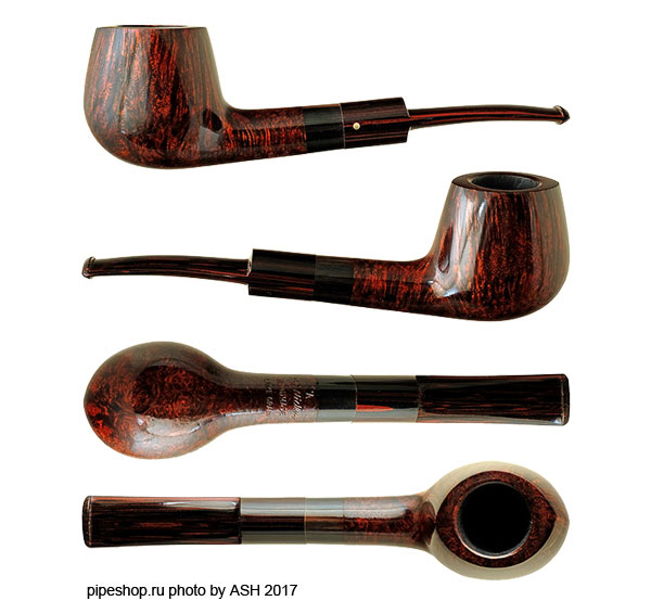   KAI NIELSEN SMOOTH SLIGHTLY BENT OVAL APPLE WITH HORN Grade A Flame Grain,  9 