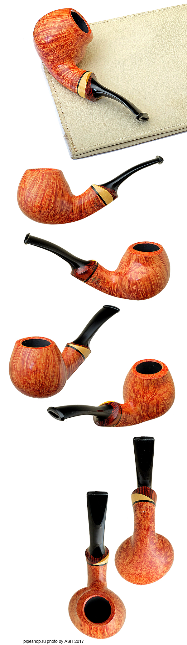   SMOOTH ASYMMETRICAL BENT APPLE WITH BOXWOOD & COCOBOLO