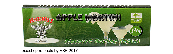    HORNET FLAVORED ROLLING PAPERS 78 mm APPLE MARTINI,  50 
