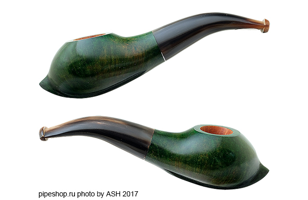   GENOD GREEN SMOOTH SKI WITH HORN MOUTHPIECE