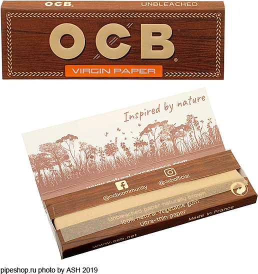    OCB UNBLEACHED VIRGIN PAPER,  50 