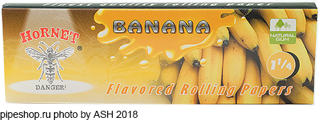    HORNET FLAVORED ROLLING PAPERS 78 mm BANANA,  50 