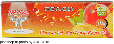    HORNET FLAVORED ROLLING PAPERS 78 mm PEACH,  50 