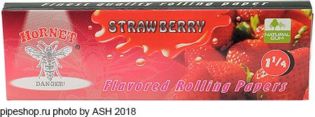    HORNET FLAVORED ROLLING PAPERS 78 mm STRAWBERRY,  50 
