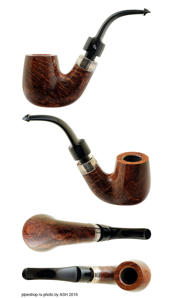   PETERSON`S HAND-MADE HOUSE PIPE BENT OAK SMOOTH P/Lip