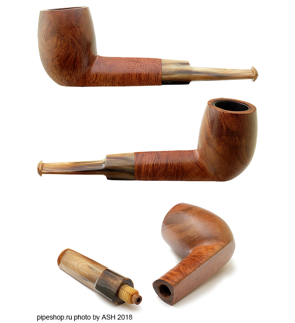   G.V.G. SMOOTH BILLIARD WITH TRIANGULAR SHANK AND HORN MOUTHPIECE ESTATE