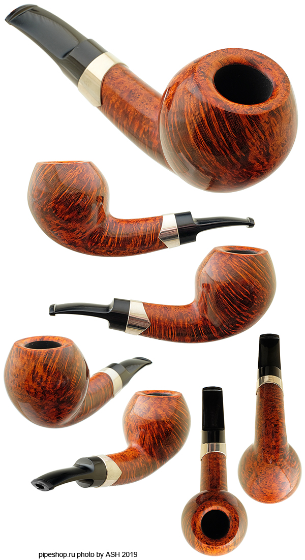   S. BANG SMOOTH SLIGHTLY BENT ACORN WITH SILVER UN 1950