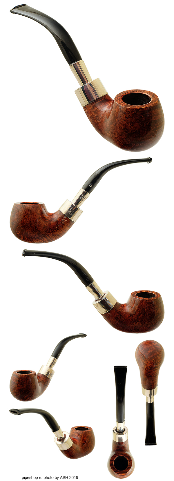   COMOY`S SPIGOT DE LUXE BENT APPLE SILVER ARMY MOUNT 398