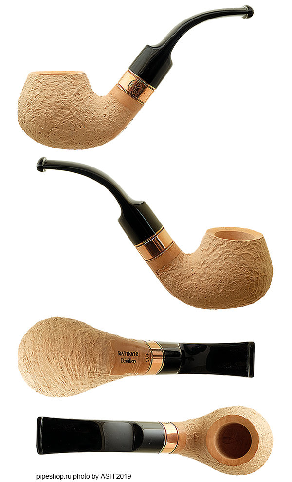   RATTRAY`S DISTILLERY SANDBLAST NATURAL BENT APPLE 107,  9 