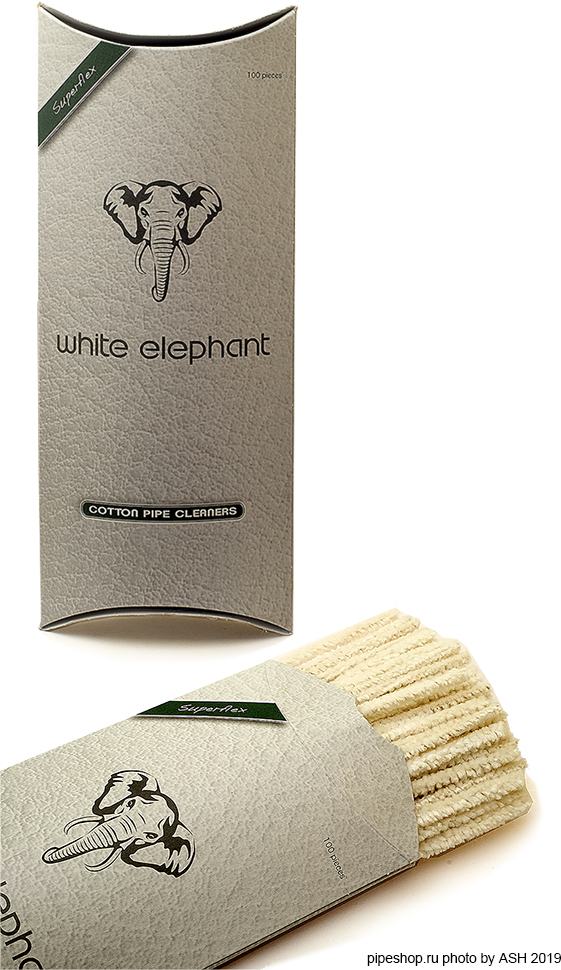   WHITE ELEPHANT COTTON PIPE CLEANERS, 100 .