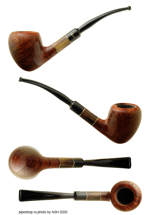   STANWELL BRAZILIA MADE IN DENMARK SMOOTH BENT ACORN WITH HORN ESTATE