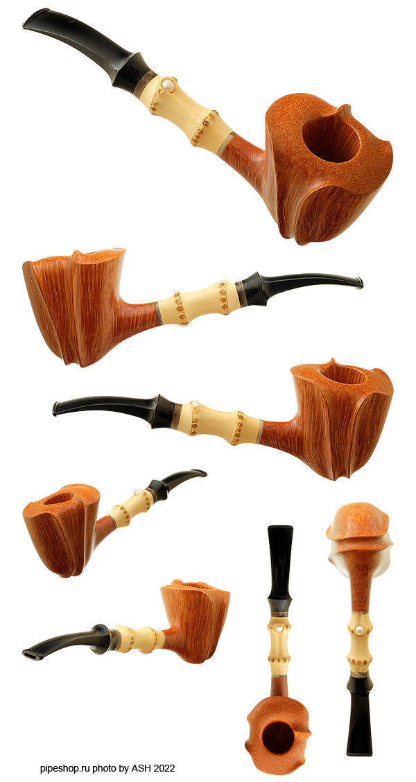   TEDDY KNUDSEN SMOOTH BAMBOO AND PEARLS FREEHAND DUBLIN Grade DOUBLE EAGLES