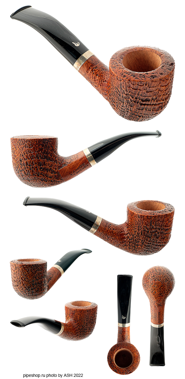   L`ANATRA SANDBLAST BENT DUBLIN WITH SILVER,  9 