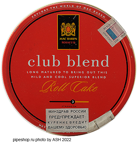   MAC BAREN CLUB BLEND ROLL CAKE (2002),  100 .