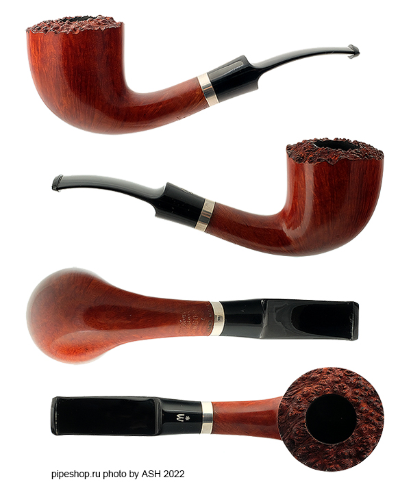   H. WOROBIEC *500* SMOOTH BENT ROUGH TOP DUBLIN WITH SILVER ESTATE NEW UNSMOKED,  9 