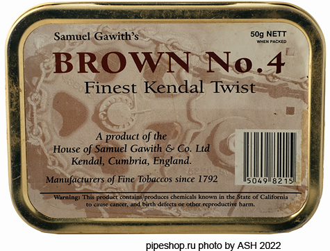    Samuel Gawith "Brown No. 4" (200?),  50 .
