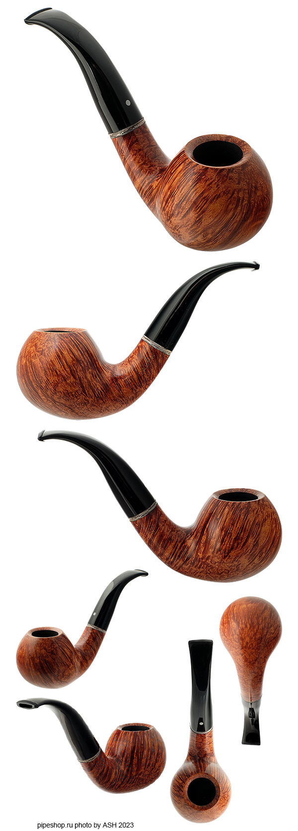   VAUEN SIR 78 SMOOTH BENT APPLE WITH SILVER,  9 