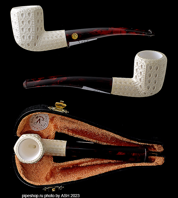   ALTINAY MEERSCHAUM CARVED BENT PANELED DUBLIN