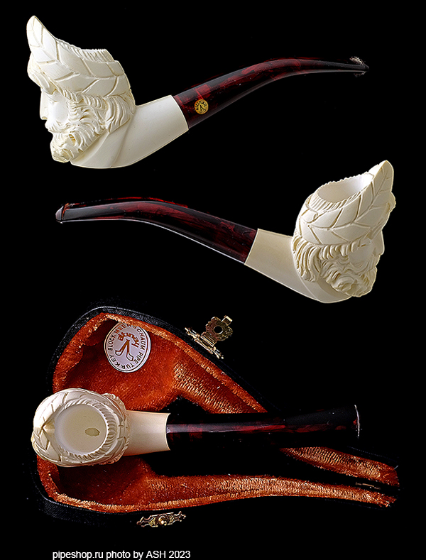   ALTINAY MEERSCHAUM CARVED BENT ZEUS