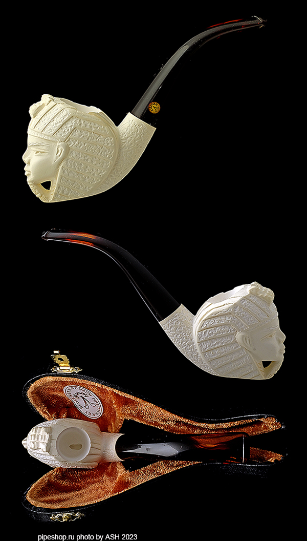   ALTINAY MEERSCHAUM CARVED BENT PHARAOH