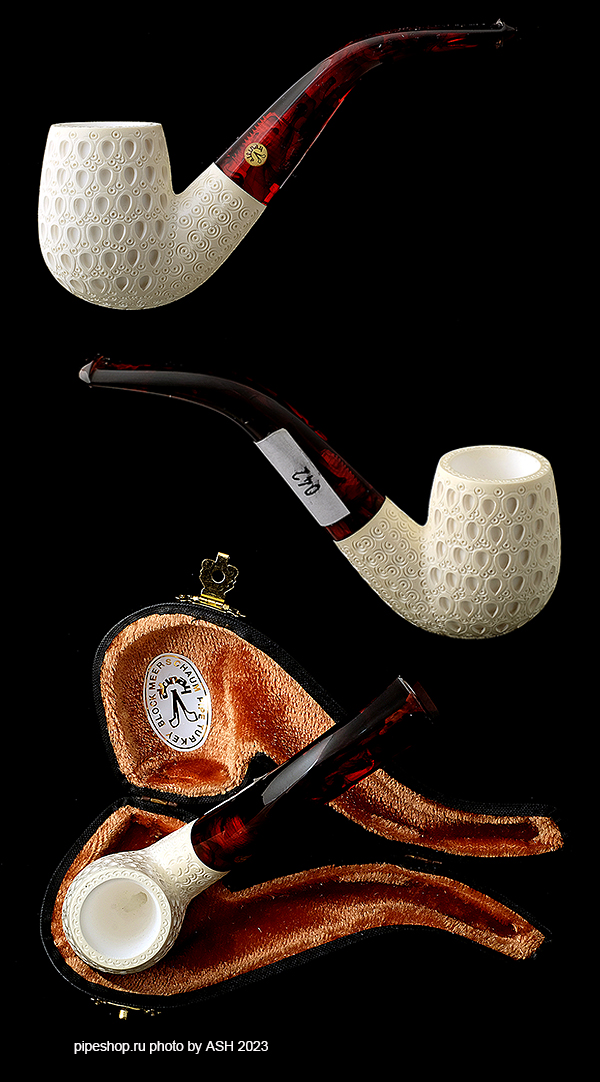   ALTINAY MEERSCHAUM CARVED BENT BILLIARD