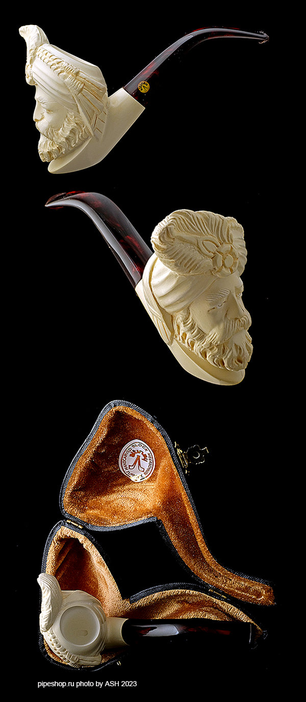   ALTINAY MEERSCHAUM CARVED BENT SULTAN