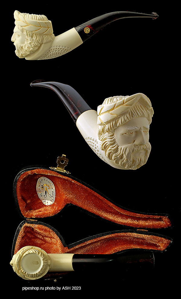   ALTINAY MEERSCHAUM CARVED BENT ZEUS