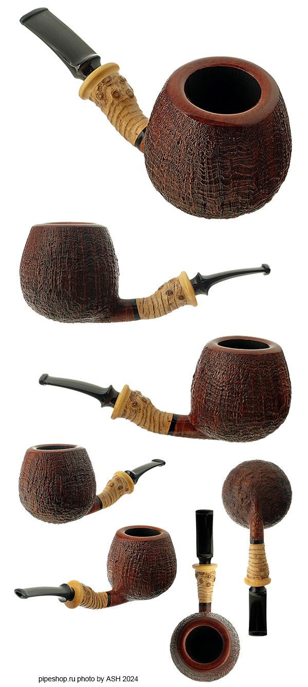   KOVALEV DOCTOR`S PIPES SANDBLAST BAMBOO BENT APPLE Grade FLASH