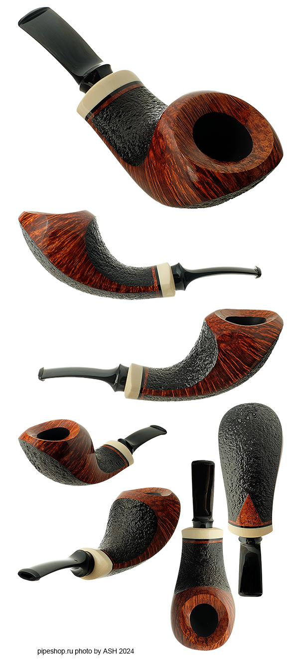   .  SEMISANDBLAST PANELED HORN WITH MAMMOTH IVORY