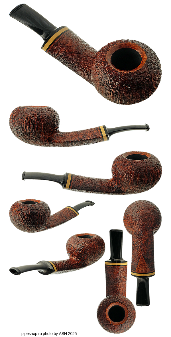   .  BROWN SANDBLAST BENT TOMATO WITH BOXWOOD