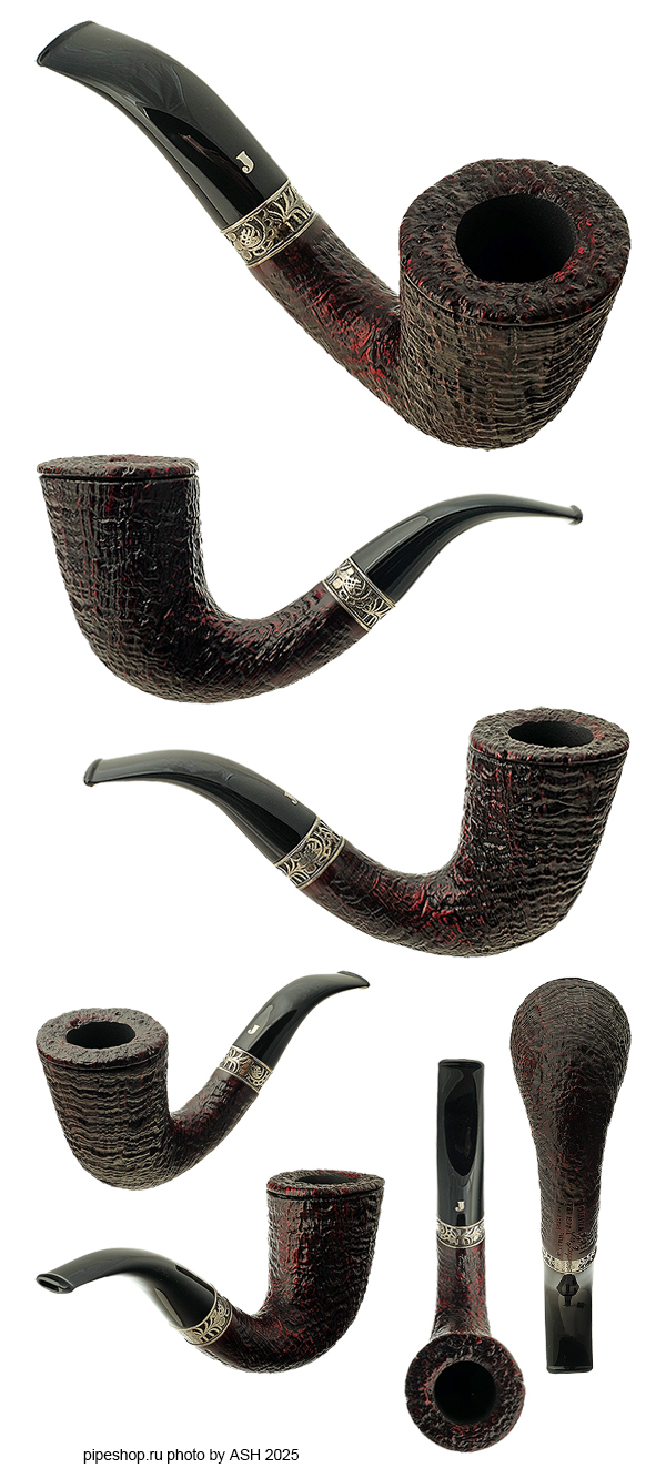   SER JACOPO DOMINA 1999 SANDBLAST CALABASH 251 WITH SILVER ESTATE NEW UNSMOKED