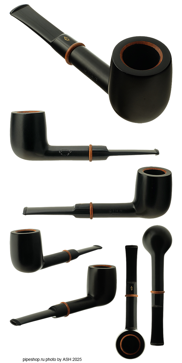   SAVINELLI BLACK SET SMOOTH BILLIARD 114 KS ESTATE NEW UNSMOKED,  6 