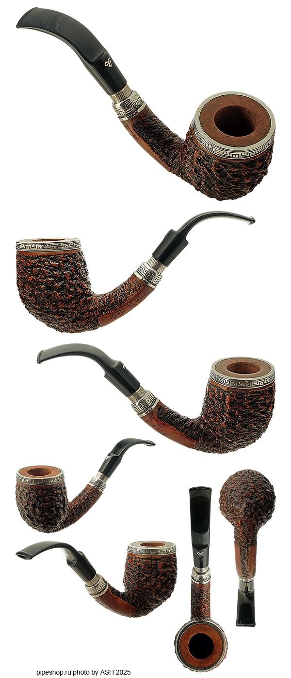   L. VIPRATI POTY 2002 RUSTIC BENT EGG WITH SILVER 019 ESTATE NEW UNSMOKED,  9 