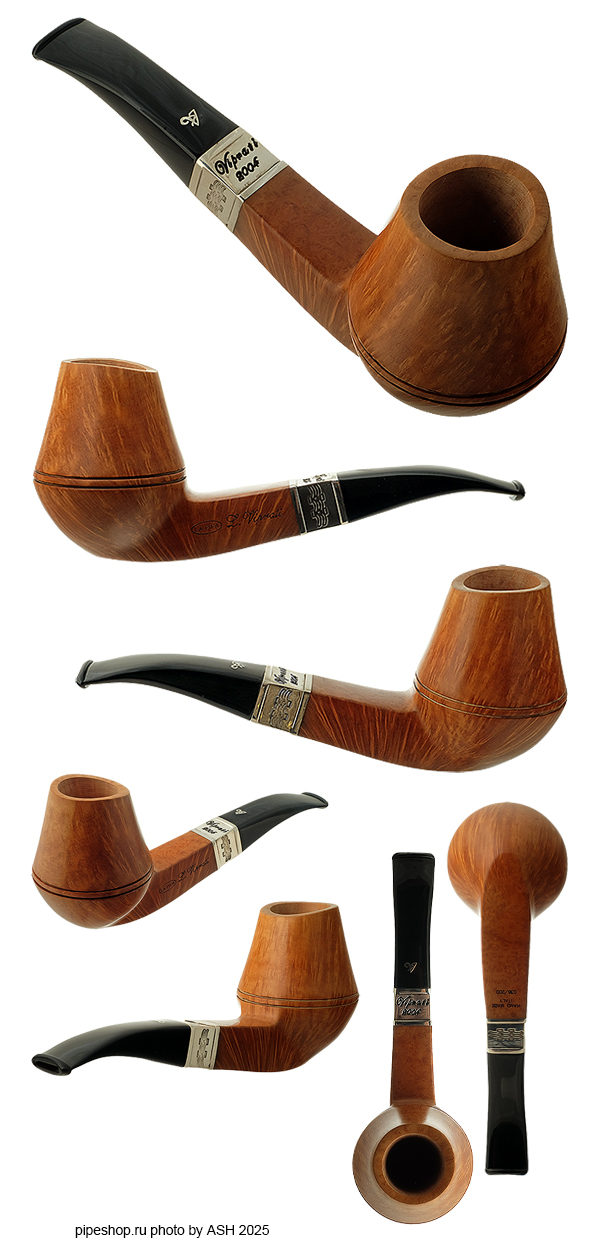   L. VIPRATI POTY 2004 SMOOTH BENT BULLDOG WITH SILVER 036/200 ESTATE NEW UNSMOKED
