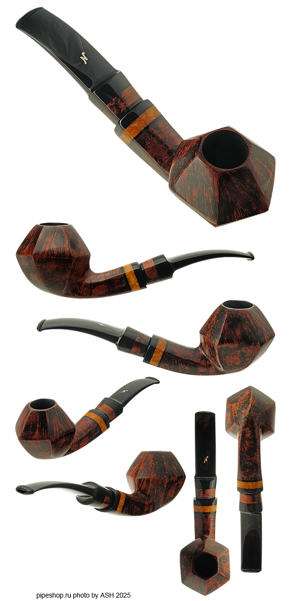   ERIK NORDING SMOOTH BENT PANELED RHODESIAN HIGH GRADE 15 ESTATE NEW UNSMOKED