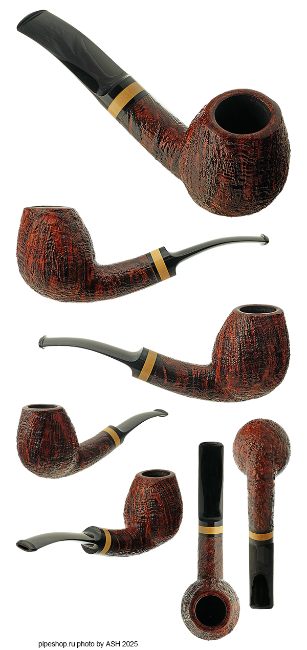   KONSTANTIN "BERK" BEREGOVOY BROWN CONTRAST SANDBLAST BENT EGG WITH BOXWOOD
