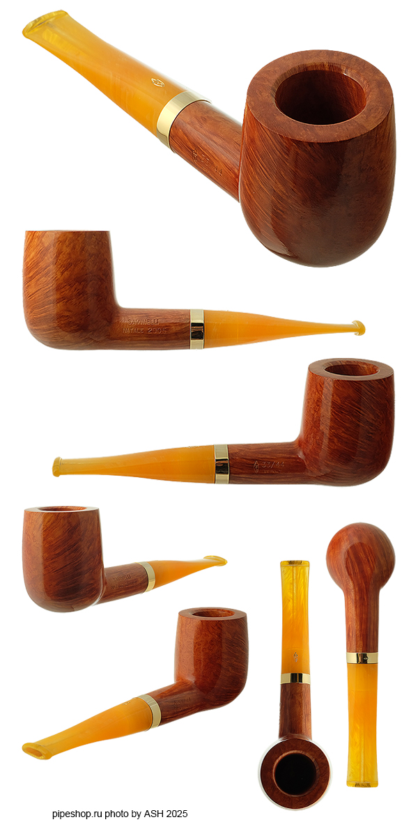   SAVINELLI NATALE 2005 SMOOTH BILLIARD WITH GOLD LIMITED EDITION 33/44 ESTATE NEW UNSMOKED,  9 