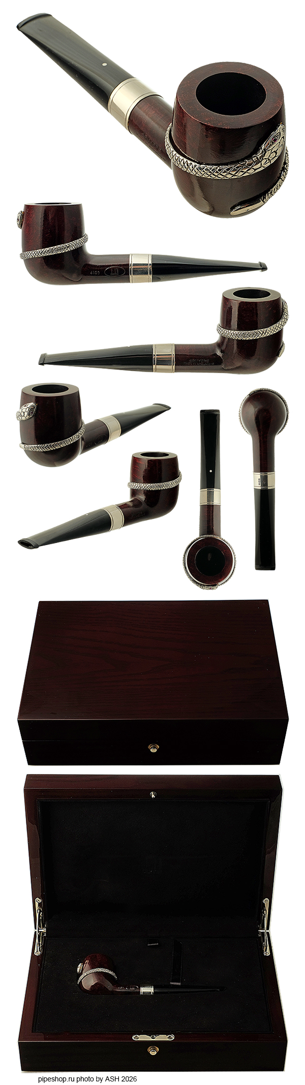 ����������� ������ DUNHILL SNAKE BRUYERE 4103 WITH BOX (2001) ESTATE NEW UNSMOKED