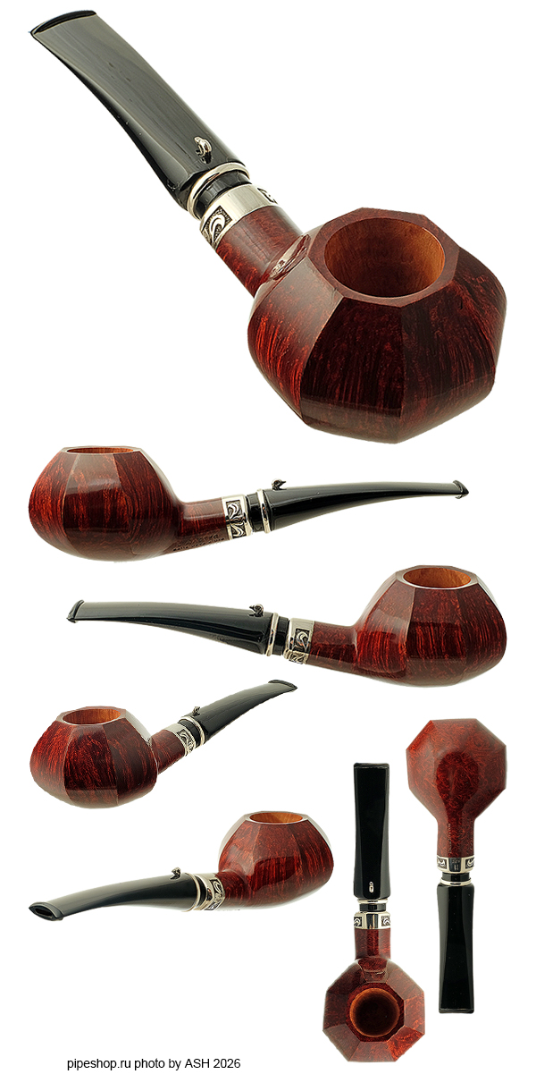 ����������� ������ L`ANATRA NIRVANA 2004 SMOOTH PANELED BENT TOMATO #11 WITH SILVER ESTATE NEW UNSMOKED