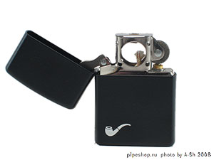   ZIPPO 218PL BLACK MATTE PIPE LT