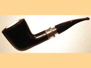   LORENZETTI Black mat silver ring with meerschaum 60