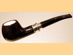   LORENZETTI Black silver ring with meerschaum 58