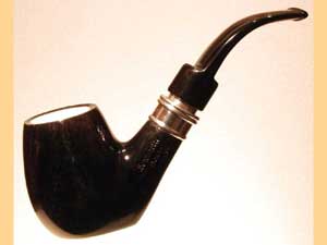   LORENZETTI Black silver ring with meerschaum 51